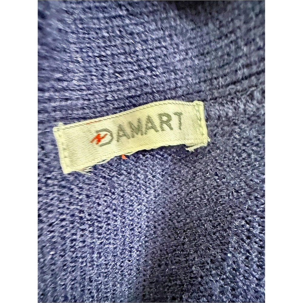 AMART Blue Knit Cardigan Shawl Collar Button Front Pockets XL - Picture 4 of 7